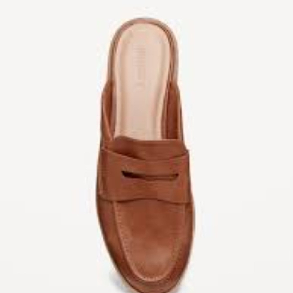 Tan Leather Slip-On Loafers (Free Sunglasses) Worn for 30 min. (NEW)